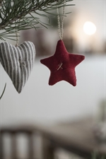 Hjerte fra My Nostalgic Christmas 6 assorterede fra Ib Laursen hængende med stjerne - Tinashjem